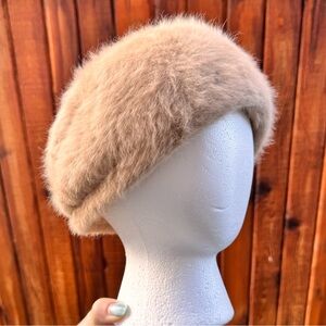 Vintage Fuzzy Tan Hat